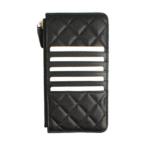 CHANEL Black Boy Caviar Silver-Tone Long Wallet 31 Series 27004132