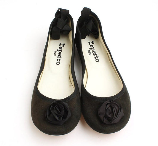 REPETTO Schwarze Rosenschleifen Ballerinas 235 27162590