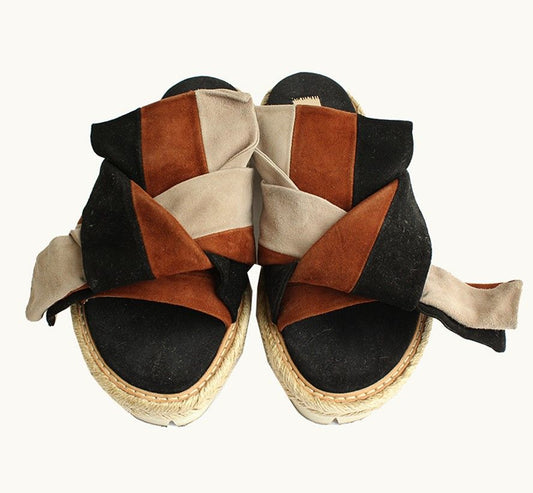 N°21 N21 Multi Suede Espadrille Slippers 35 28087877