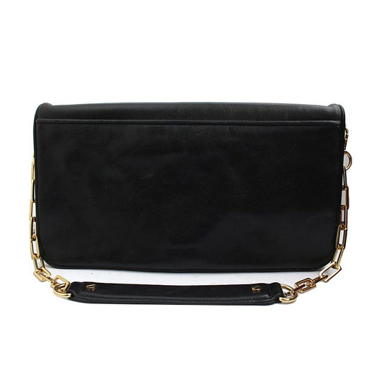 TORY BURCH ブラック ゴールド ハードウェア クラッチショルダーバッグ 45060693