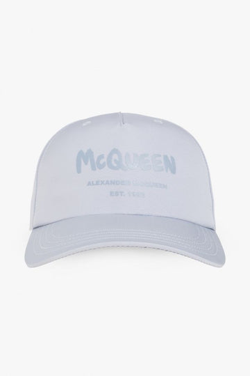 Alexander McQueen Graffiti Logo Baseball Cap Blue stamp: 667778 4404Q 4901 45147797