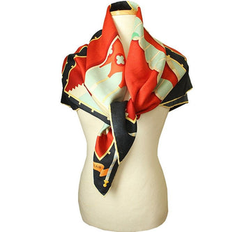 Bulgari Alhambra Silk Carre Scarf 28536466