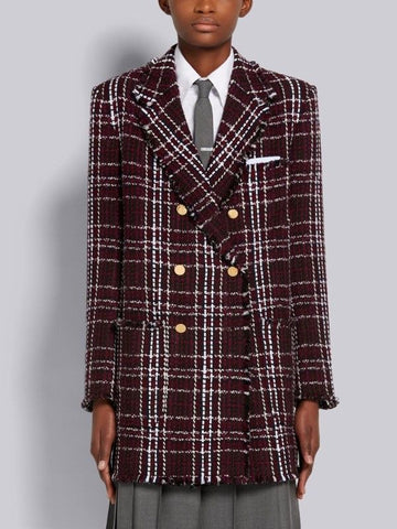 Thom Browne Refurbished 42 Size Women’s Check Oversized Tweed Double Jacket FBC731 T0749 1615 28695320