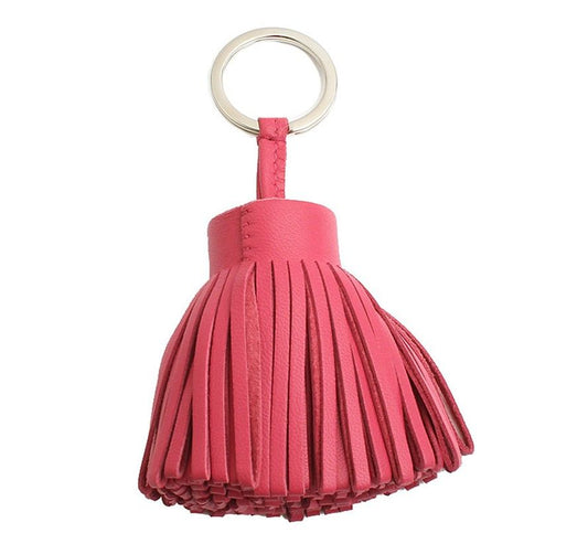 Hermes Rose Shock Pink Carmen Pom Pom Key Ring and Bag Charm 28896198
