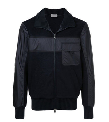 Moncler Woolmix Zip-Up Jacket Navy 091 8414800 829AY 1000000503 29558896