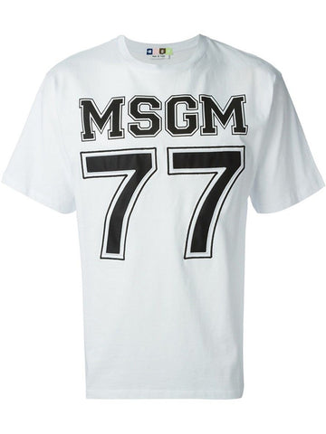 OTHER MSGM 77 刺繍プリント Tシャツ 1840MM95154259 1000000360 29575425 [P]