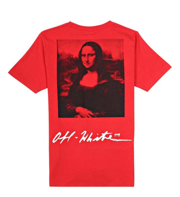OFF WHITE Monna Lisa Druck T-Shirt Rot 1000000840 29575472