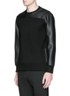 NEIL BARRETT Sweatshirt aus Leder-Mix mit Neopren Schwarz 29575492 [P]