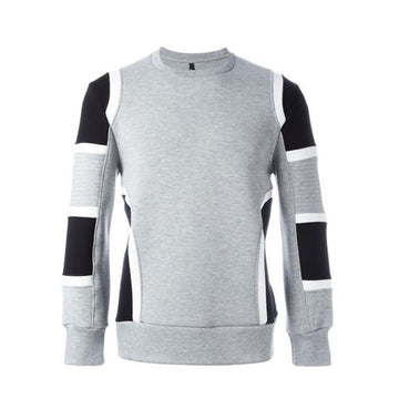 NEIL BARRETT Biker Neopren Sweatshirt Grau 1000000426 29575537