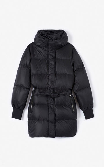 Kenzo Belted Puffer Long Coat Black stamp: 2OU046 1000000949 150277784