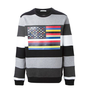 GIVENCHY Flaggen-Tarnung gestreifter Sweatshirt 15FW 7320 653 020 1000000132 29575618