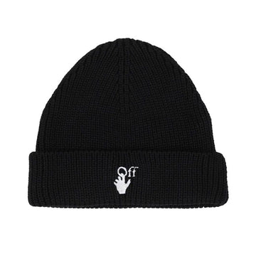 OFF WHITE Wollmütze mit Logo-Stickerei OMLC016F 21KNI001 1001 29805699