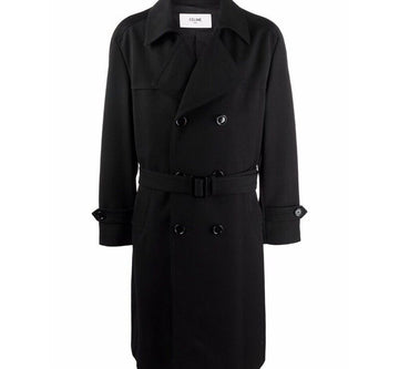 CELINE Oversized Woll Lange Trenchcoat Schwarz 38NO 2M690959C 29962743
