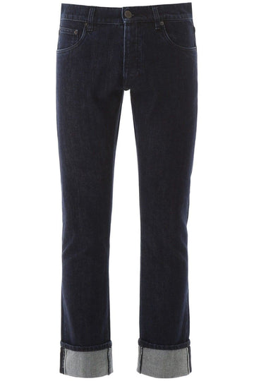 Prada Triangle Logo Patch Selvedge Denim Pants 30158299 [P]