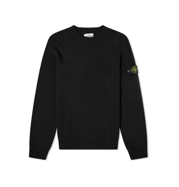 Stone Island Wappen Patch Crewneck Lanawool Knit Black 7515505A3 1000001098 30613412