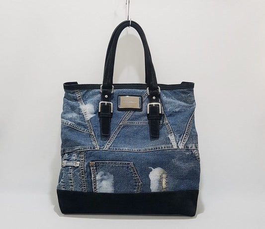 DOLCE & GABBANA デニム ビッグ ショルダーバッグ 30631136