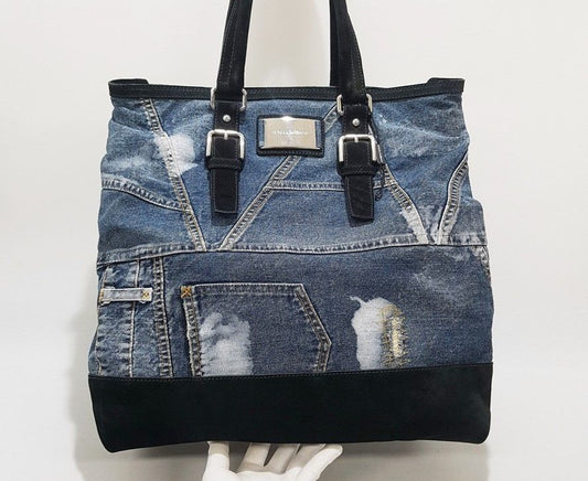 DOLCE & GABBANA デニム ビッグ ショルダーバッグ 30631136