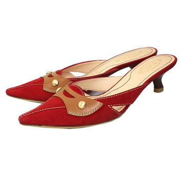 TODS レッドスエードミュール36 31476869