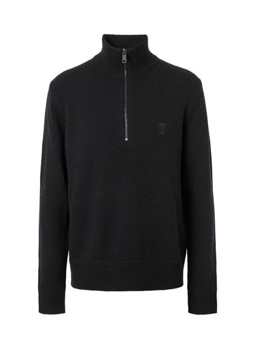 Burberry Refurbished XL Size Men's Monogram Motif Cashmere Sweater Black 37093846