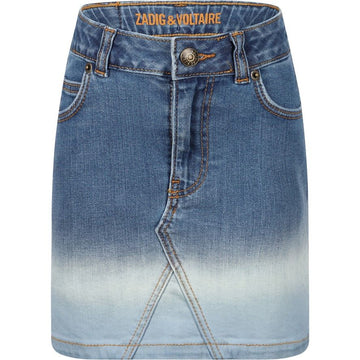 ZADIG & VOLTAIRE キッズスカートブルー・ホワイト 4Y 109693-Z08 37497195