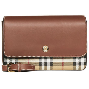 BURBERRY ハンプシャー チェック スモール ショルダー/クロスバッグ タン 8058004 45278812