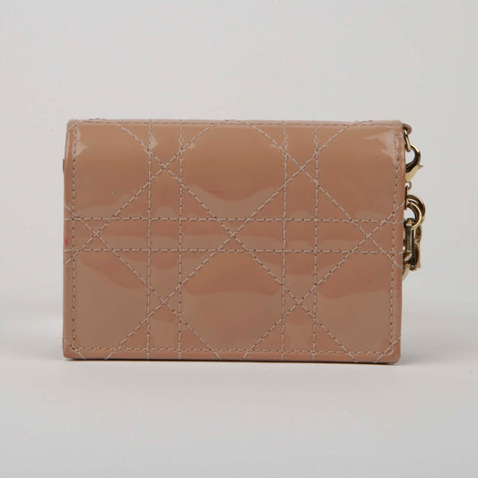 Dior Mini Rose de Vent Patent Cannage Leather Ladies Wallet S0178OVRB 44393521