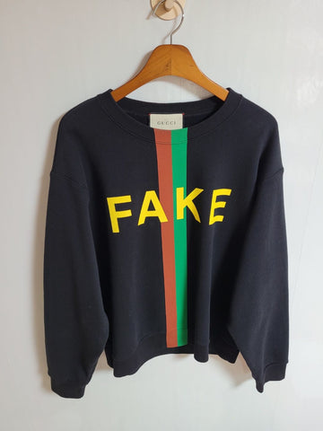 GUCCI ブラックフェイクナットスウェットM 635847 XJCXY 45297900
