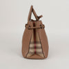 Burberry Medium Brown Leather House Check Banner Tote Bag 3958981 44458631 [P]