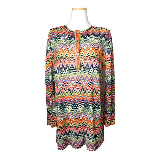 MISSONI グリーンボタン長袖トップス-パンツセット 55, 66 45342950