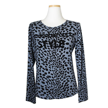 Other Brand Locoboroco Grey & Black Logo Long Sleeve Top 44, 55 45347641