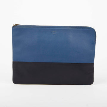 CELINE Blau Navy Leder Clutch 104233 44458634