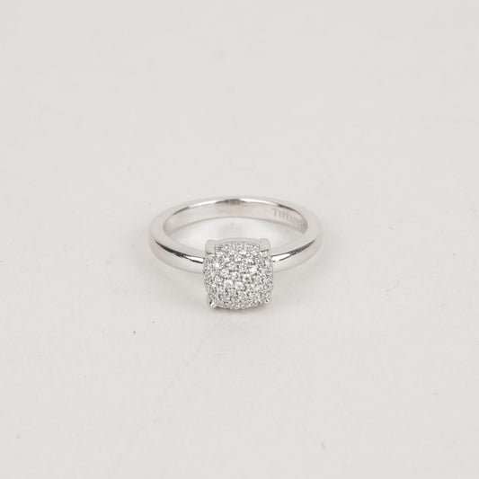 Tiffany & Co Size 7 18K White Gold Diamond Paloma Picasso Sugar Stack Ring 44820849