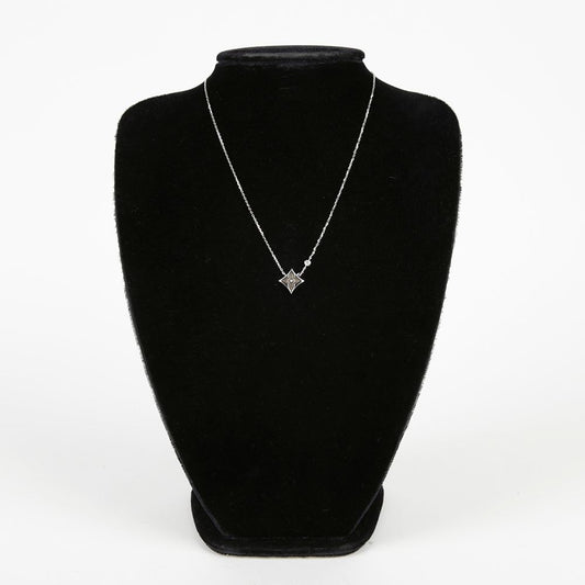 Louis Vuitton 18K White Gold Gray Blossom Diamond 1P BB Star Pendant Necklace Q93696 44820847