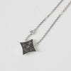 Louis Vuitton Q93696 18K White Gold Gray Color Blossom Diamond 1P BB Star Pendant Necklace 44820847 [P]