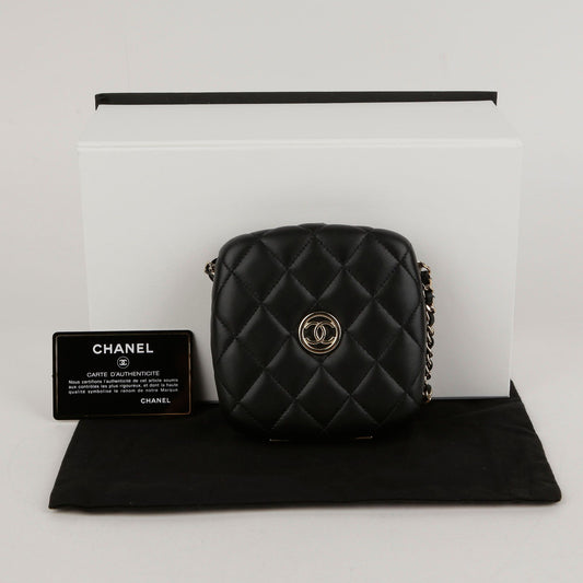 CHANEL AP2772 ミニ ブラック ラムスキン チェーン ショルダー 兼 クロスバッグ 32番 44970084