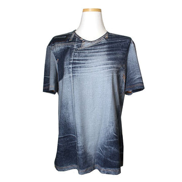 ROBERTO CAVALLI デニムプリントTシャツ 55 45719657