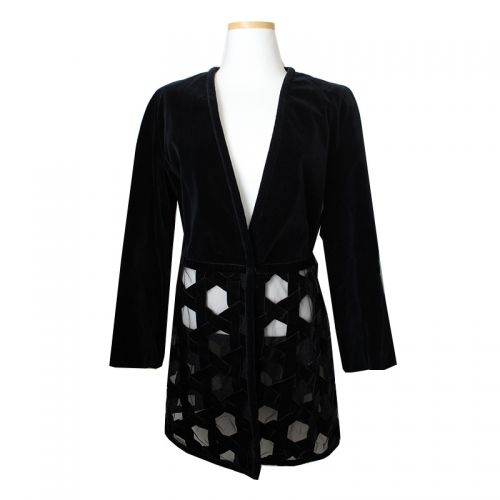 Other Brand Luciano Soprani Black Velvet Jacket 55 66 45744750