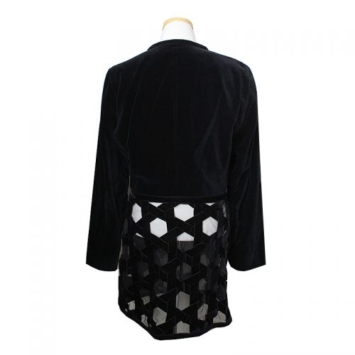 Other Brand Luciano Soprani Black Velvet Jacket 55 66 45744750