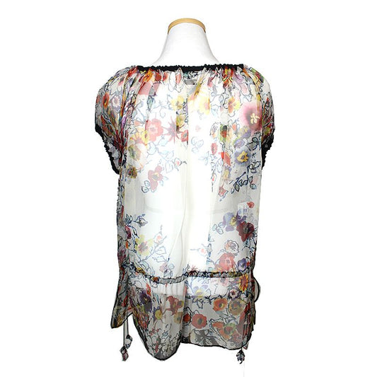 Jean Paul Gaultier Femme Silk Chiffon Print Blouse 44, 55 45762611