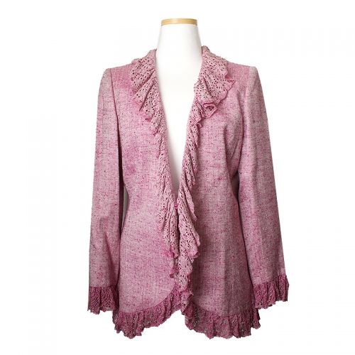 UNGARO Emanuele Pinklabel Lila Seidenjacke 55 45785628