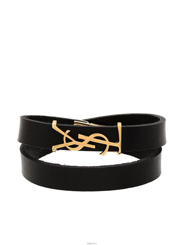 Saint Laurent Gold Monogram Double Bracelet 708795 0IH0J 45801541
