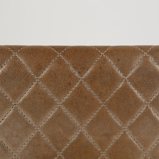 CHANEL Braune Leder Boy Flap Langbörse A80285 45299053