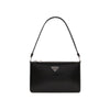 PRADA Logo gebürstete Mini-Tasche schwarz 1BC155 ZO6 F0002 46156194 [P]