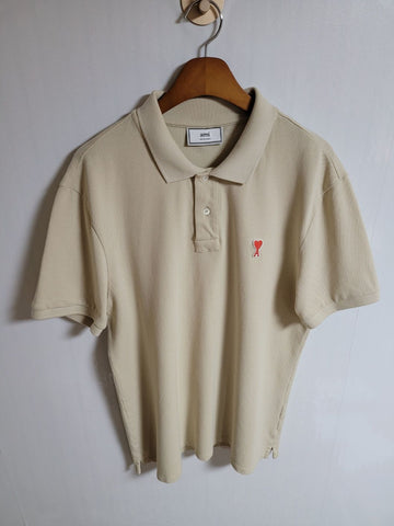 AMI Ivory Small Herzstickerei Kurzarm Polo XL P20HJ207 760 46347353