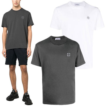 STONE ISLAND 23SS ロゴパッチ半袖Tシャツ 101523757 A0065 A0001 46367541