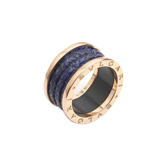 Bulgari B.zero1 750 Rose Gold Lapis Lazuli Ring 16 46488899