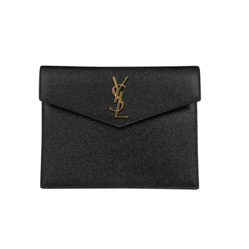 SAINT LAURENT Envelp Tasche mit goldenen Beschlägen Schwarz 565733 1GF0J 1000 46529667