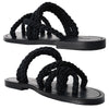 SAINT LAURENT Jude Flache Sandalen Schwarz 650607 2O020 1000 46529676 [P]