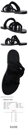 SAINT LAURENT Jude Flache Sandalen Schwarz 650607 2O020 1000 46529676 [P]