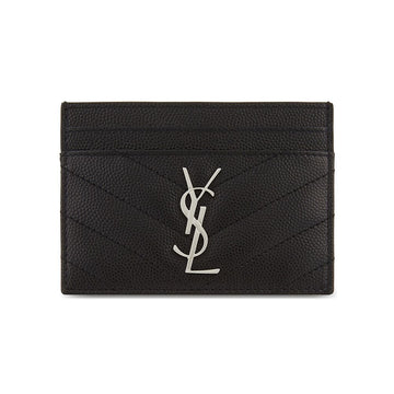 Saint Laurent Matelassé Card Holder Black 423291 BOW02 1000 46529700